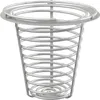A silver wire basket with a flared rim, shown against a white background. Anteprima dell’immagine prodotto
