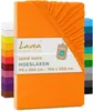 Lavea Spannbettlaken Jersey Baumwolle Orange 100x200cm Produktbild-Vorschau 1
