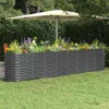 vidaXL Hochbeet Verzinkter Stahl 332x40x68 cm Anthrazit Produktbild-Vorschau 2