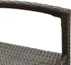 Close-up of woven material on a chair or stool. Voir les images du produit