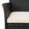 11-tlg. Garten-Essgruppe mit Kissen Schwarz Poly Rattan Produktbild-Vorschau 5