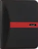 A black and red conference folder is shown against a white background. Voir les images du produit
