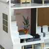 Holzpuppenhaus 3-stöckig mit 13 Möbeln, Spielhaus für Produktbild-Vorschau 8