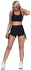 Damen Sport Shorts Hotpants kurz Radler Fitness; Schwarz Produktbild-Vorschau 5