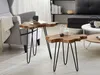 BELIANI Beistelltische 2er Set Dunkelbraun / Schwarz Holz Produktbild-Vorschau 2