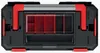 A top-down view of a black and red toolbox with a transparent red organizer compartment. Anteprima dell’immagine prodotto