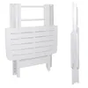 A white folding table is shown from the front and side. Anteprima dell’immagine prodotto