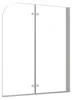 Duschspa 110x140cm 2-teilig Faltwand Weiß Badewannenaufsatz Produktbild-Vorschau 1