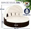 CASARIA® Salon de jardin brun rond 230 cm de diamètre Voir les images du produit 2
