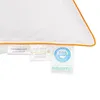 Close-up of labels on a white pillow. Anteprima dell’immagine prodotto
