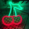 Rot Kirsche Leuchtreklame LED Neonlicht USB Nachtlicht Produktbild-Vorschau 3