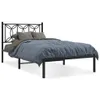vidaXL Bettgestell mit Kopfteil Metall Schwarz 107x203 cm Produktbild-Vorschau 1
