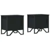Nachttische 2 Stk. Schwarz 40x30x40 cm Holzwerkstoff Produktbild-Vorschau 1