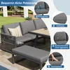 Merax Gartenmöbel Set Outdoor Sofa 6–7 Sitzer, Gartenlounge Produktbild-Vorschau 6