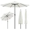 Multiple views of a cream-colored patio umbrella against a white background. Produktbild-Vorschau
