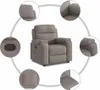 Hochwertig Relaxsessel Taupe Stoff 4015687 Produktbild-Vorschau 7