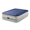A blue and white air mattress is shown from a three-quarter angle against a white background. Podgląd zdjęcia produktu