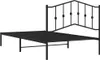 vidaXL Struttura letto con testiera in metallo nero 107x203 Anteprima dell’immagine prodotto 7