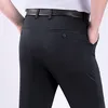 Eleganckie spodnie męskie czarne elastyczne wygodne Podgląd zdjęcia produktu 2
