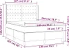 Boxspringbett mit Matratze & LED Hellgrau 140x200 cm Stoff Produktbild-Vorschau 7