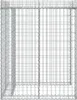 vidaXL Gabionový box na odpadky 110x91x120 cm Pozinkované Náhled obrázku produktu 4