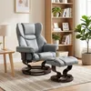 HOMCOM Relaxsessel mit Hocker, 360° drehbarer Liegesessel Produktbild-Vorschau 8