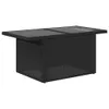 vidaXL 5-tlg. Garten-Sofagarnitur mit Kissen Schwarz Poly Produktbild-Vorschau 5