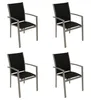 Four identical outdoor chairs are arranged in a 2x2 grid against a white background. Produktbild-Vorschau