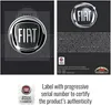 Fiat 3D Aufkleber 1 Schwarz Logo, Größe 75 mm Produktbild-Vorschau 4