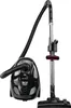 A black bagged vacuum cleaner with a hose and extension wand with a cleaning head is shown isolated on a white background. Podgląd zdjęcia produktu