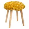 Stolička Cosy s kostkovaným sedadlem, 43 cm, žlutá Náhled obrázku produktu 1