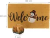 Relaxdays deurmat van kokosvezel, sneeuwpopmotief, 60x40 Productafbeelding-voorbeeld 4