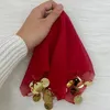 10x Rot Luxus Halay Mendili groß 30x30 cm Tanztücher Dügün Produktbild-Vorschau 2