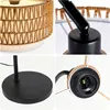Lampa stojąca ZMH Boho Rattan Lampa łukowa z regulacją Podgląd zdjęcia produktu 5
