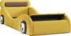 A yellow car-shaped bed with storage, shown from a side angle against a white background. Produktbild-Vorschau