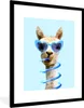 MuchoWow® Gerahmtes Poster Lama - Sonnenbrille - Blau - Produktbild-Vorschau 1