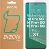 The image shows the packaging for a hydrogel screen protector next to a smartphone displaying a screen protector applied to it. Produktbild-Vorschau