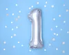 Palloncino in foil numerico SILVER 35 cm - 1 ( NON Anteprima dell’immagine prodotto 1