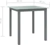 vidaXL Gartentisch Hellgrau 80x80x74 cm Aluminium und Glas Produktbild-Vorschau 4
