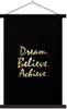 MuchoWow® Textilposter Zitat - Traum - Schwarz - Gold Produktbild-Vorschau 1
