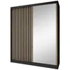 BEAUTYSOFA | Armoire DONATELLO 180 cm Noir/Artisan avec Voir les images du produit 2