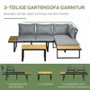 Outsunny 3-tlg. Gartenmöbel-Set, Balkonmöbel mit Sitzkissen Produktbild-Vorschau 4
