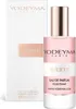 A bottle of YODEYMA Suerte Eau de Parfum for women and its packaging are displayed against a white background. Podgląd zdjęcia produktu
