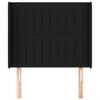 The Living Store Kopfteil mit Ohren Schwarz 103x16x118/128 Produktbild-Vorschau 3
