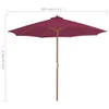 vidaXL Sonnenschirm mit Holz-Mast 300 cm Bordeauxrot Produktbild-Vorschau 6