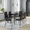 Esstisch Set Vicco Grand Schwarz 120 x 75 cm 6er Set, Model Produktbild-Vorschau 4
