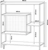 Konsolentisch ‘Beesel’ Metall 65,5 x 60 x 20 cm Schwarz Produktbild-Vorschau 3
