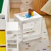 SoBuy Kindertisch mit 2 Stühlen Aufbewahrungsmöbel weiß Produktbild-Vorschau 7