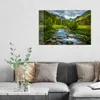 DEQORI Glasbild Echtglas 90x60 cm 'Idyllischer Bergfluss' Produktbild-Vorschau 3