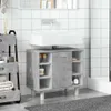 A bathroom vanity with a sink and storage cabinet. Produktbild-Vorschau